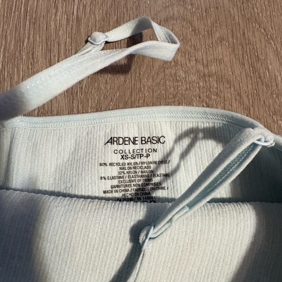 Light Blue Ribbed Crop Top - Picture 3 of 3